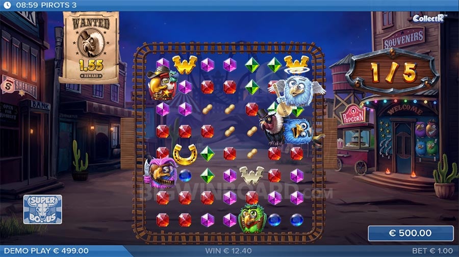 Bônus de assalto ao trem no Pirots 3 com símbolos especiais concedidos