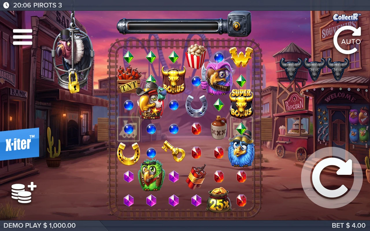 Guia de jogo responsável do Pirots 3 slot com estilo faroeste pirata