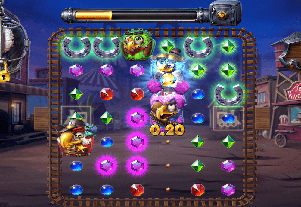 Cartão de notas de Pirots 3 com avaliação visual do jogo